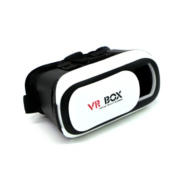 VR BOX 2-ро поколение очила, поддръжка за телефони 4,7-6,1 инча, настройка на фокуса, удобни, черно/бели
