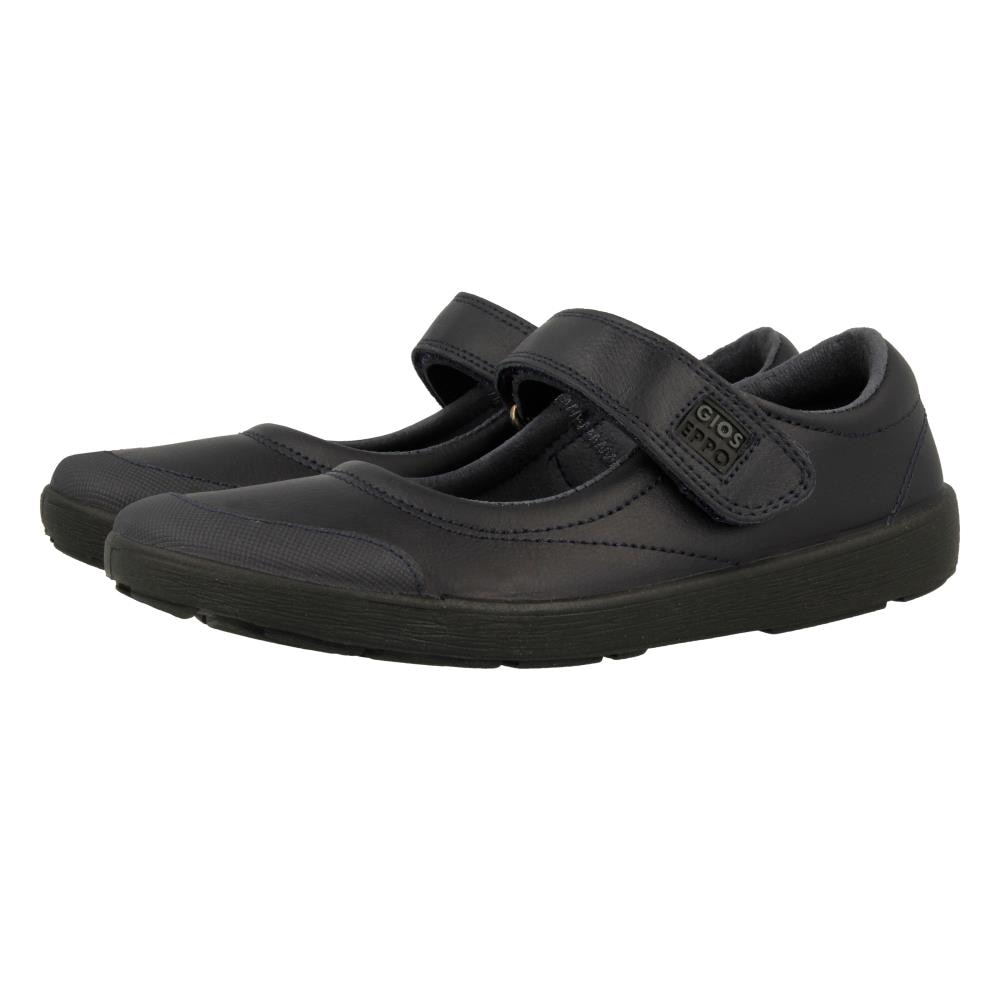 Gioseppo, Balerini de piele si piele ecologica cu velcro, Bleumarin, 25 EU