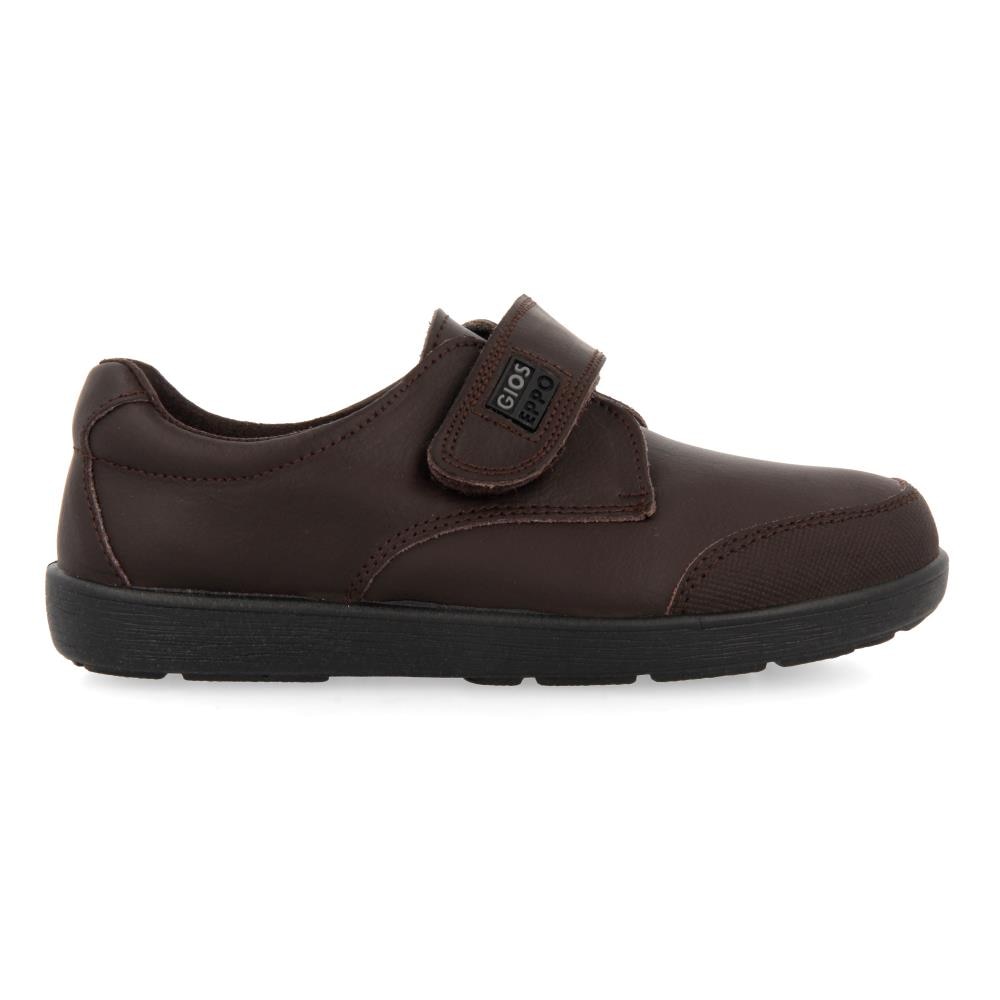 Gioseppo, Pantofi sport de piele si piele ecologica cu velcro, Maro, 28 EU