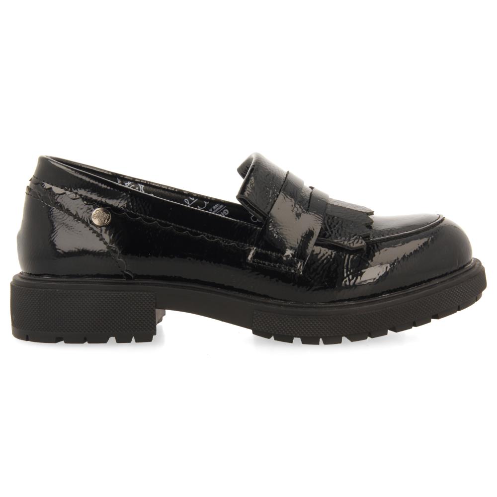 Gioseppo, Pantofi loafer de piele ecologica lacuita, Negru, 36 EU