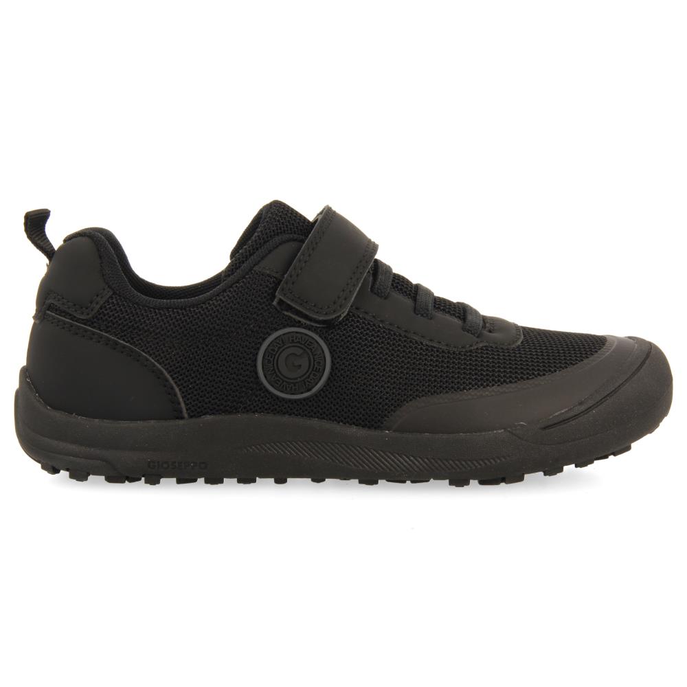 Gioseppo, Pantofi sport cu velcro si detalii de piele Edeleny, Negru, 30 EU