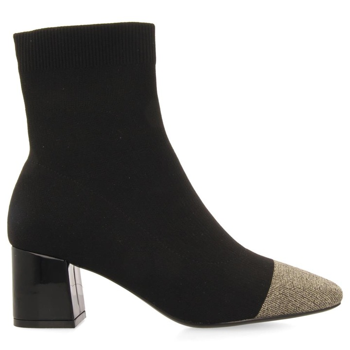 Gioseppo, Botine din material textil cu toc masiv, Auriu