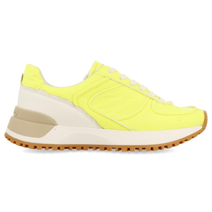 Gioseppo, Pantofi sport din piele cu sireturi, Galben