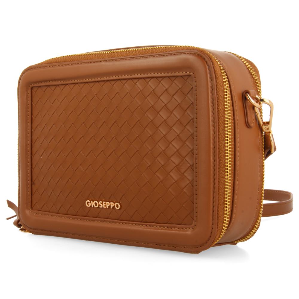 Gioseppo, Geanta crossbody din piele ecologica Leest, Maro