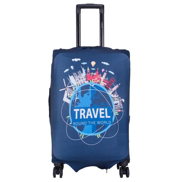 Husa protectie troler, elastica, poliester, ajustabila, TRAVEL, pentru troler, marimea M, 24, CASLON ®
