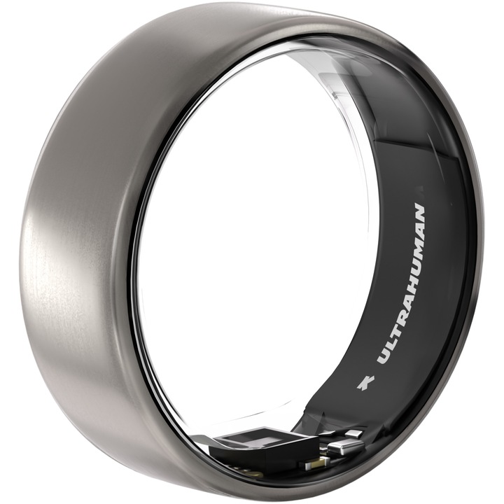 Смарт пръстен за наблюдение на здравето Ultrahuman Ring Air, Размер 11, Natural Titanium