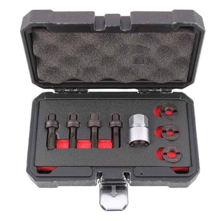 Trusa pentru rectificat filete pentru prezoane si piulite de roti, QUATROS, M12x1.25, M12x1.5, M14x1.5