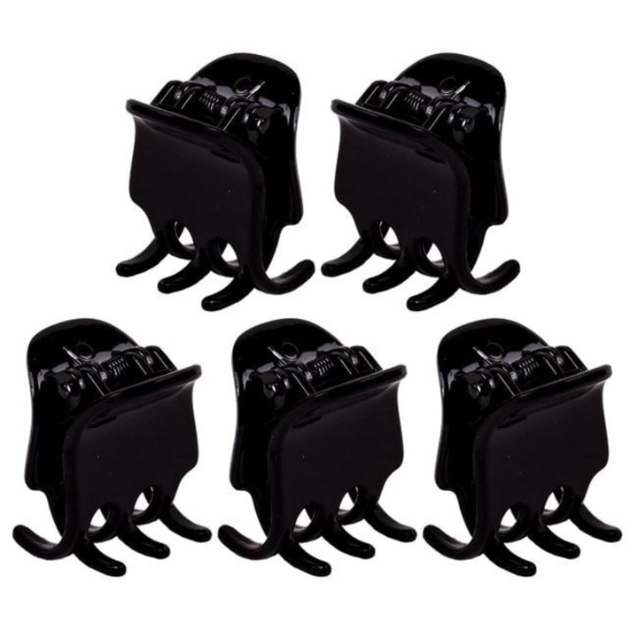 Antbro® matt fekete hajcsat szett, 5 db, 2,5 cm