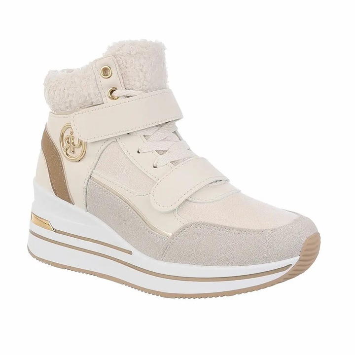 Sneakers inalti dama, Bej