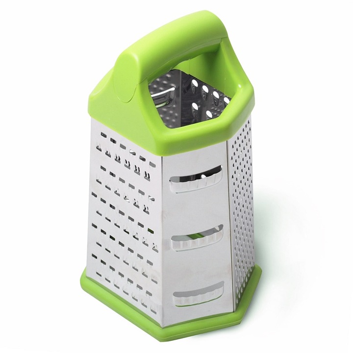 Kamille 6 üléses többfunkciós reszelő, rozsdamentes, csúszásmentes, 23,5x14,5x11cm