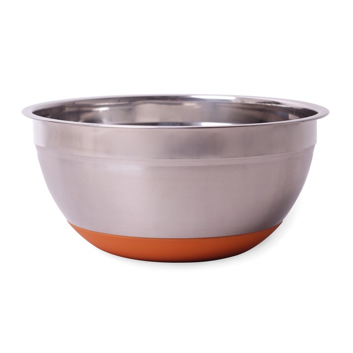 Bol din inox, Kamille, 24cm, fund din silicon, antiderapant