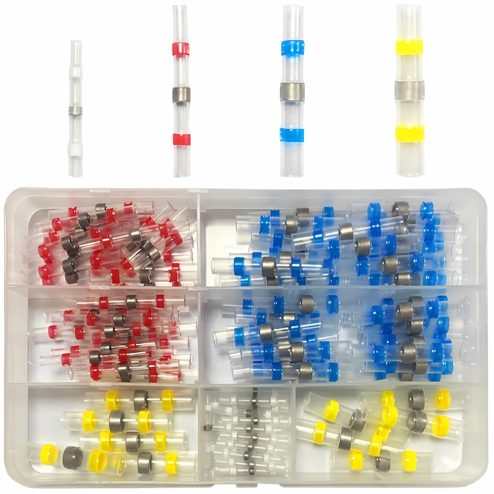 Set 100 conectori electrici, Novaza Tech, rapid si convenabil pentru repararea si conectarea firelor, realizat din materiale de inalta calitate, asigura conexiuni sigure si durabile, Multicolor