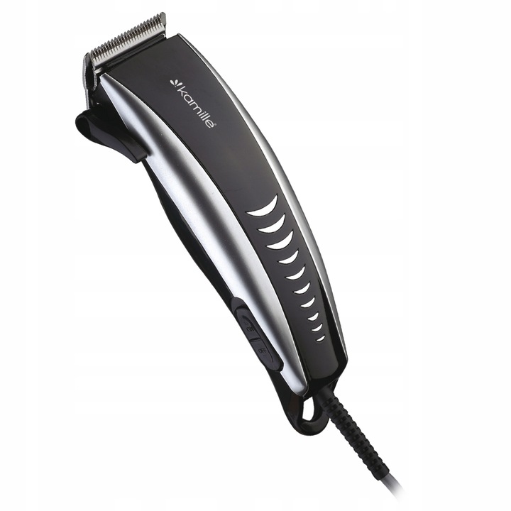 Masa de tuns parul si barba Kamille KM-6802, 4 capete de taiere, negru, 10W