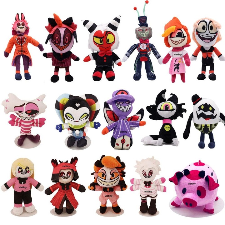 Set 5 jucarii plus Hazbin hotel VICTINY ® desene animate europene