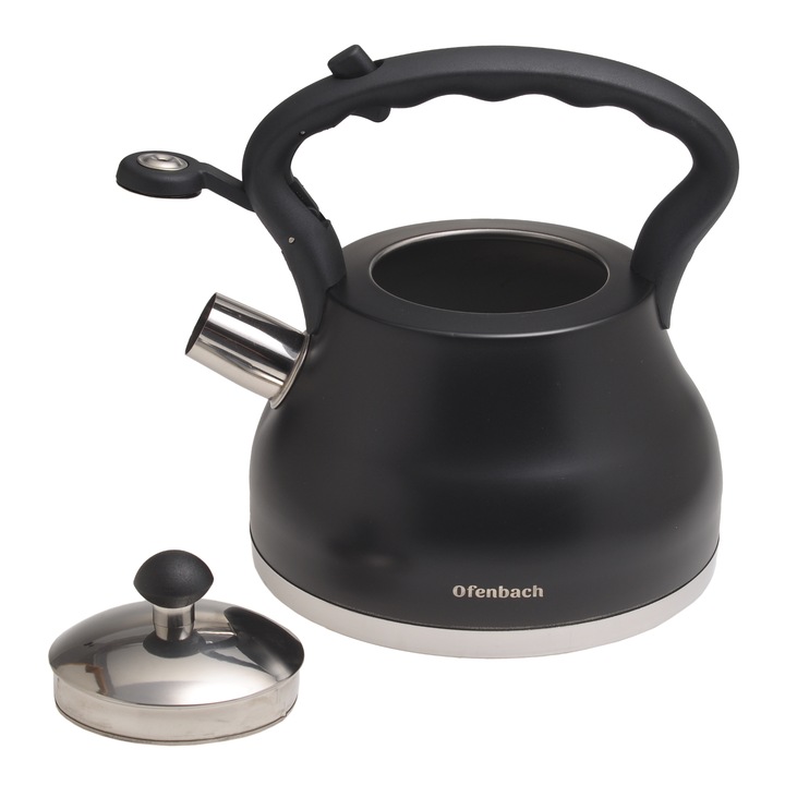 Чайник, Ofenbach, 2.7 L, неръждаема стомана, черен