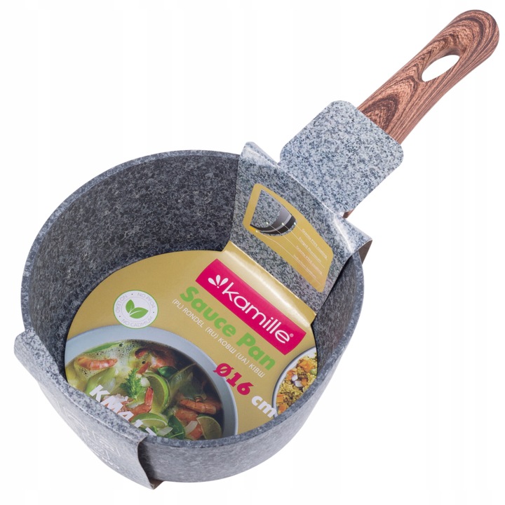 Gránit serpenyő 16cm Kamille, űrtartalom 1,2L, karcálló, indukciós