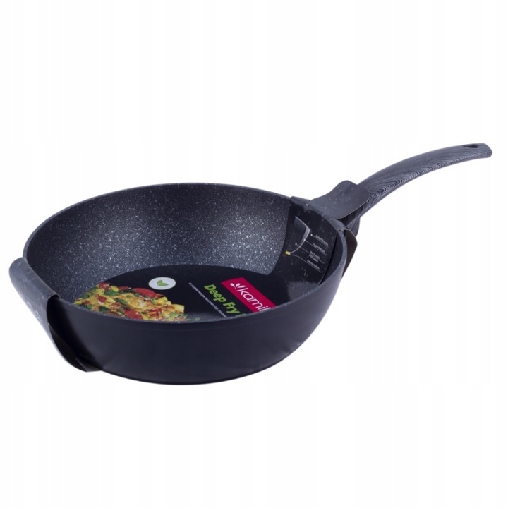 Tigaie wok Kamille, Marmura, 26 cm, Negru
