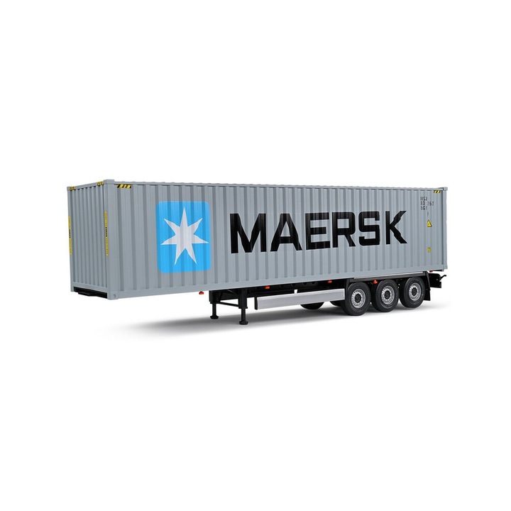 Maersk konténeres utánfutó teherautó modell 2021, 1:24 Solido