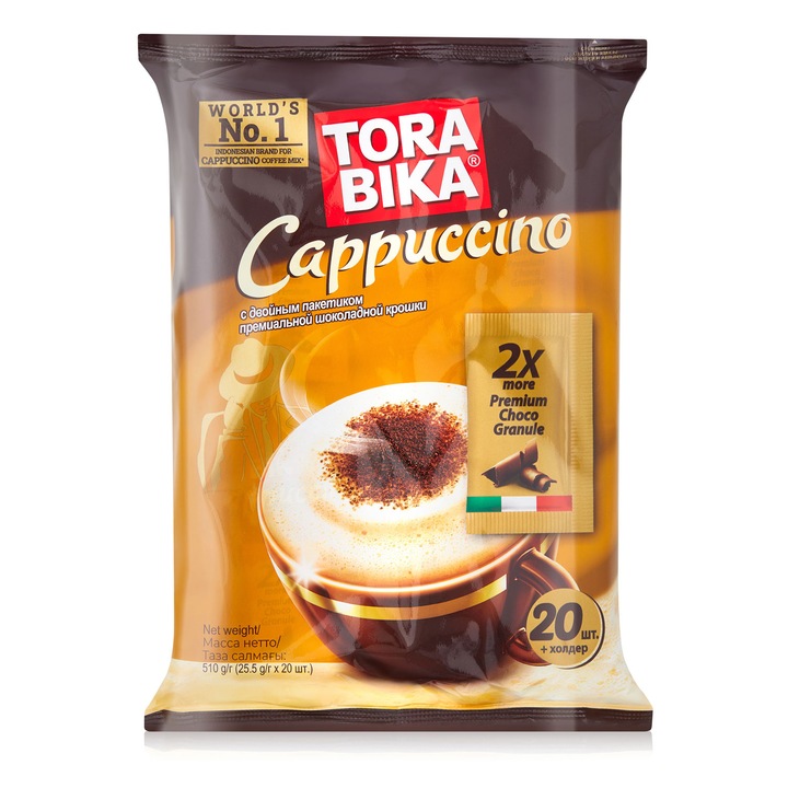 Torabika Капучино с допълнителен шоколад, 20 Пакетчета х 25, 5 г