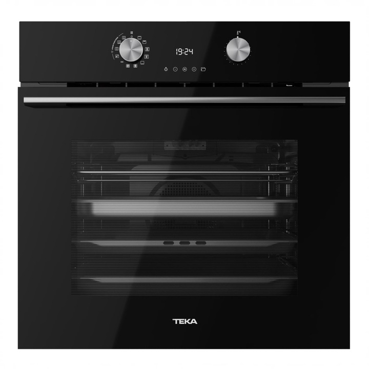 Електрическа фурна Teka HLB 8550 SC BK, готвене на пара 12 функции, HydroClean, 60 см, 70 л, A+, черно стъкло