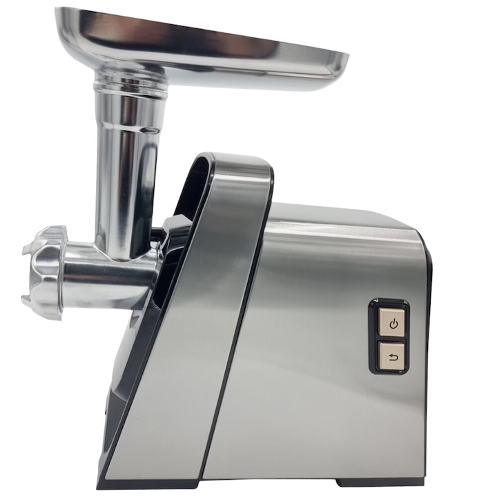 Masina de tocat carne Blasko Profesional, Inox 3500W, Accesorii rosii, carnati, 3 site (3-5-7mm), Functia Revers, Motor Cupru