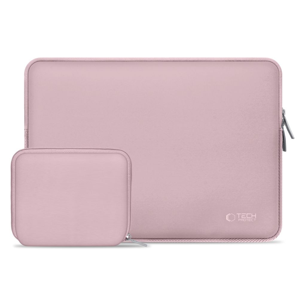Set husa laptop 15/16 inch si husa pentru accesorii TECH-PROTECT NeoSlim Rose