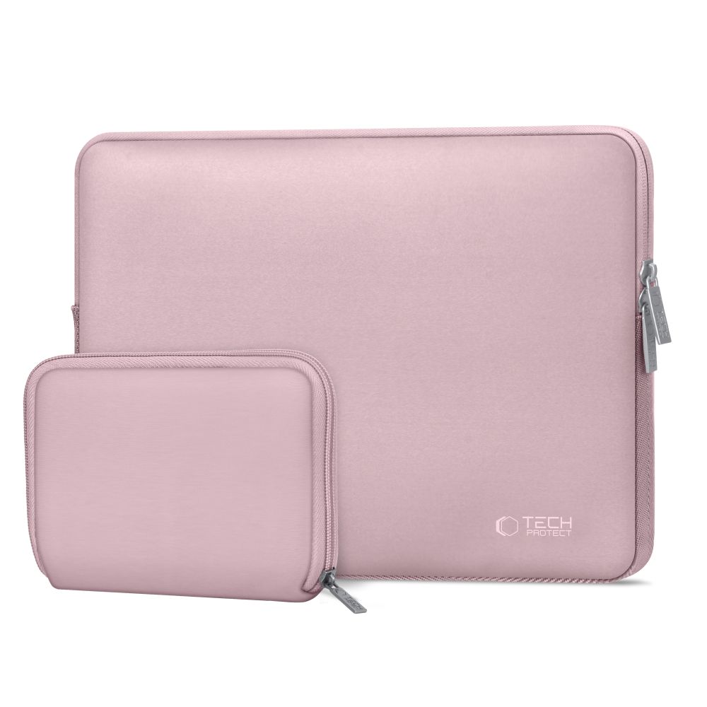 Set husa laptop 15/16 inch si husa pentru accesorii TECH-PROTECT NeoSlim Rose