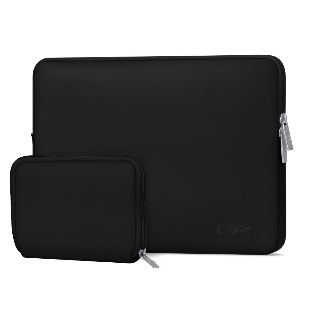 Set husa laptop 15/16 inch si husa pentru accesorii TECH-PROTECT NeoSlim Black