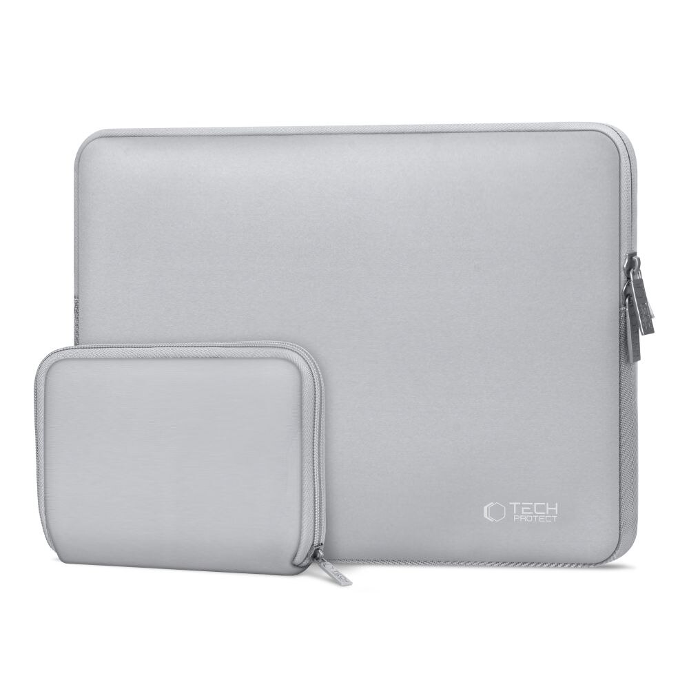 Set husa laptop 13/14 inch si husa pentru accesorii TECH-PROTECT NeoSlim Grey