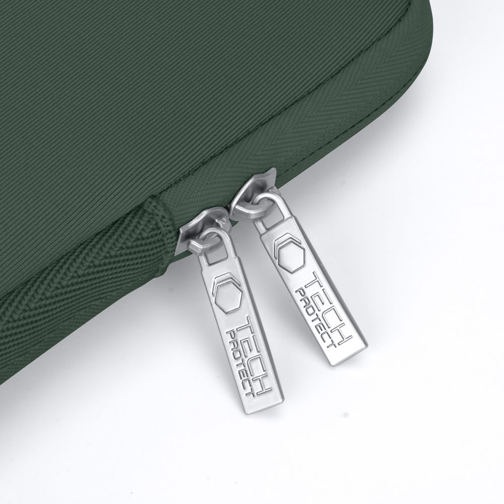 Set husa laptop 15/16 inch si husa pentru accesorii TECH-PROTECT NeoSlim Green