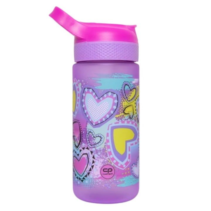 Coolpack - Bibby műanyag kulacs 420 ml - Pastel Heart (Z08832)
