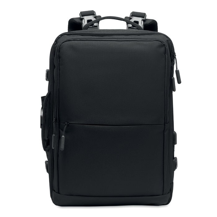 Rucsac Travel Tech din poliester 600D RPET. Modular / incluzand mai multe compartimente