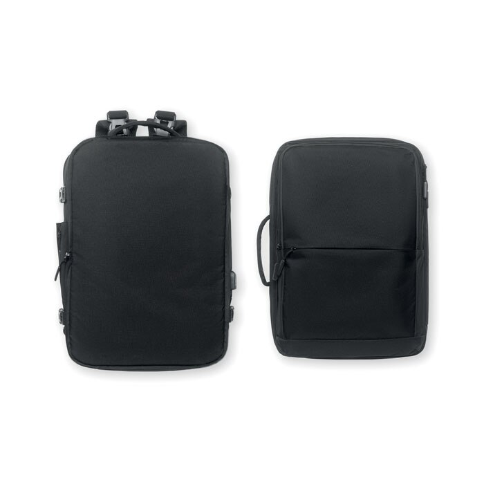 Rucsac Travel Tech din poliester 600D RPET. Modular / incluzand mai multe compartimente