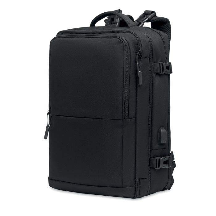 Rucsac Travel Tech din poliester 600D RPET. Modular / incluzand mai multe compartimente