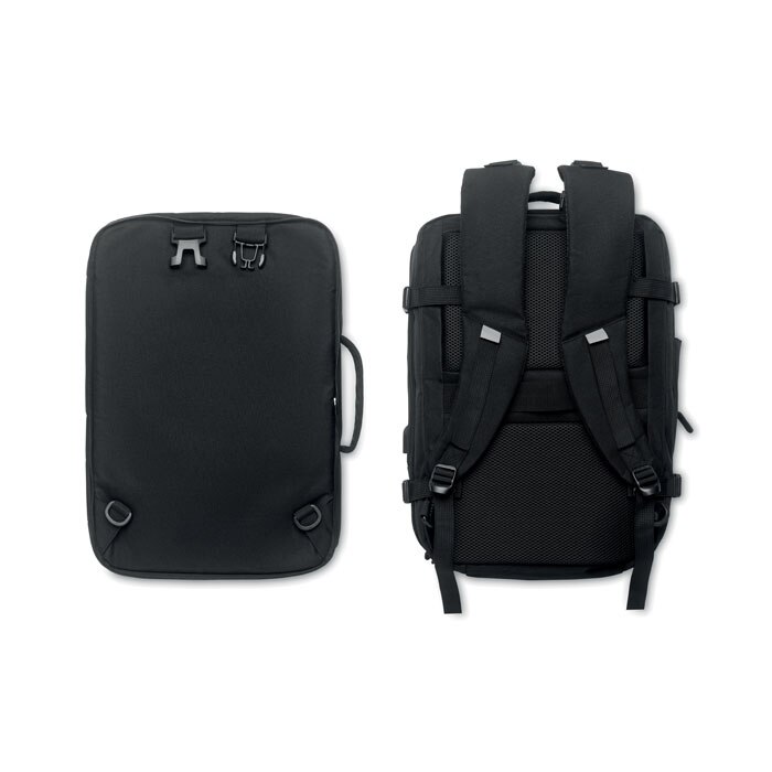 Rucsac Travel Tech din poliester 600D RPET. Modular / incluzand mai multe compartimente