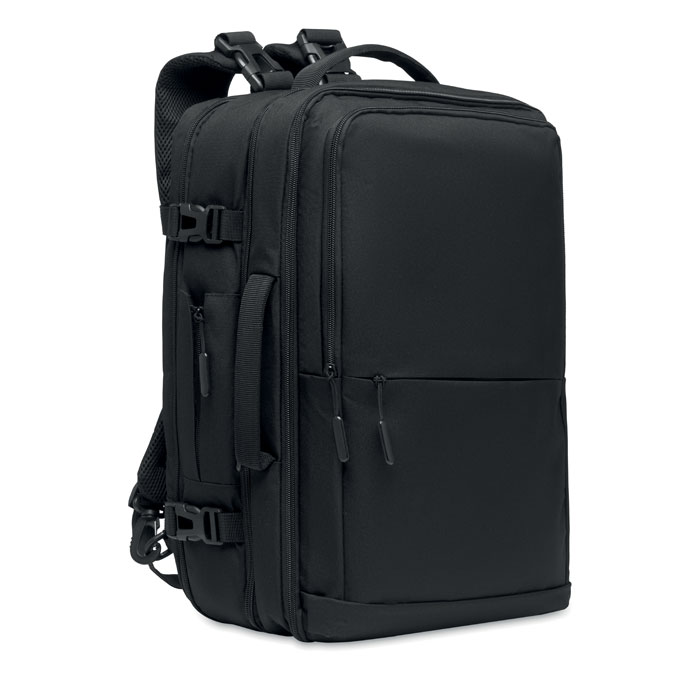 Rucsac Travel Tech din poliester 600D RPET. Modular / incluzand mai multe compartimente