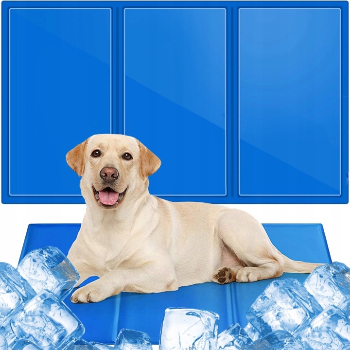 Saltea cu del racoritor pentru caini, Reverse, 110x70cm, albastru