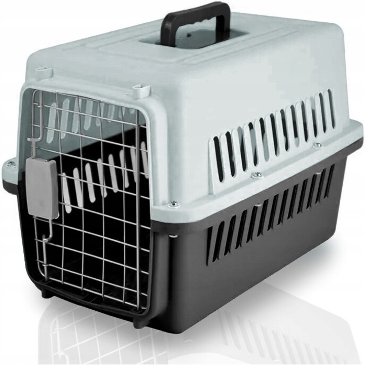 Cusca transport pentru animale Reverse, 48x32x30cm, negru, capacitate 15kg