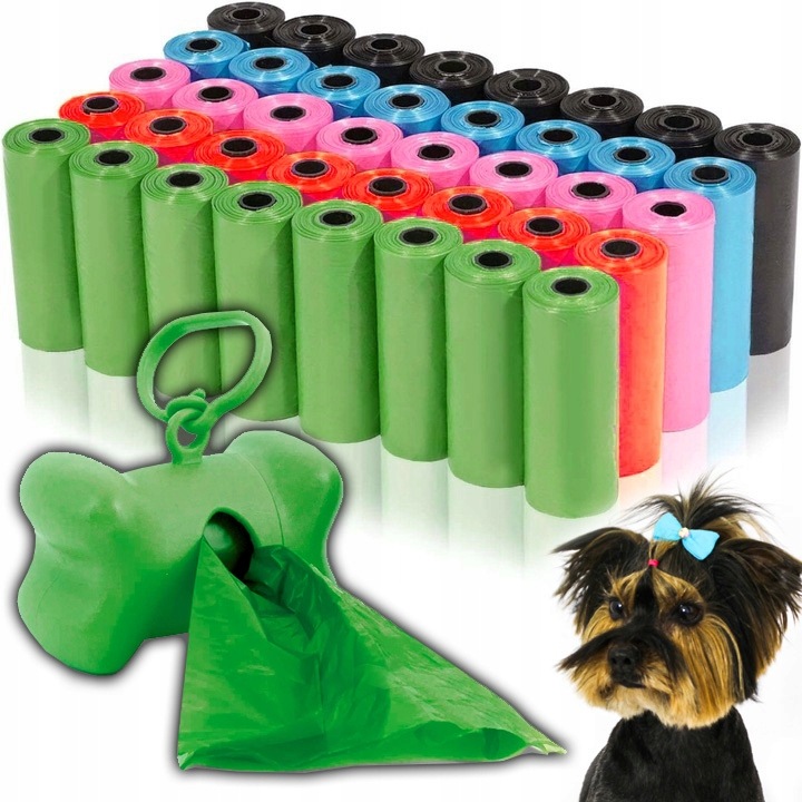 1125 db kutyapiszok zacskó szett, fordított, strapabíró, tokkal, 30x22cm