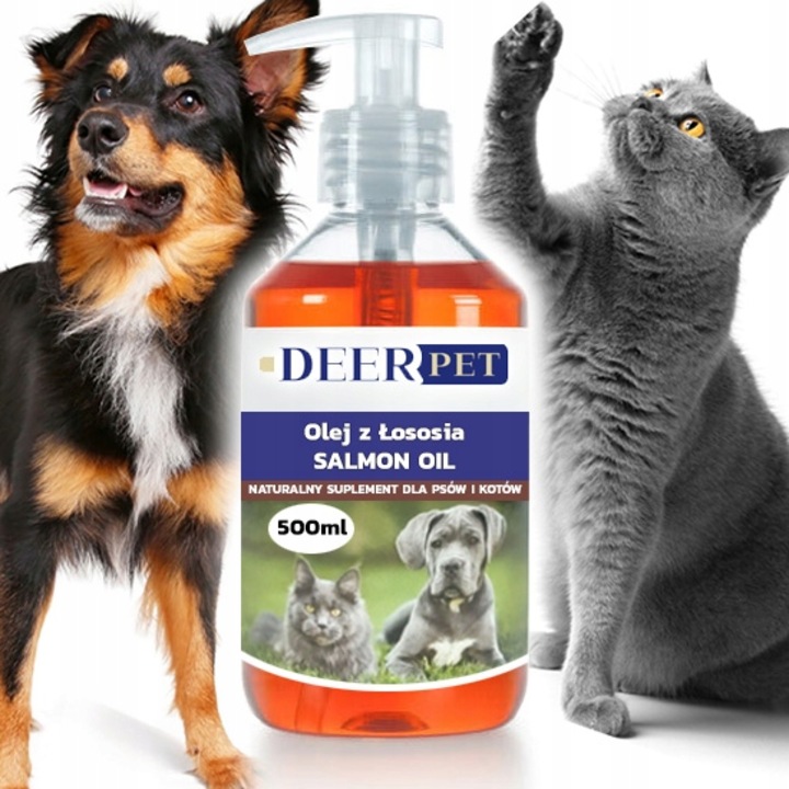 Ulei de somon Reverse 500ml, Omega 3 si 6, pentru caini si pisici