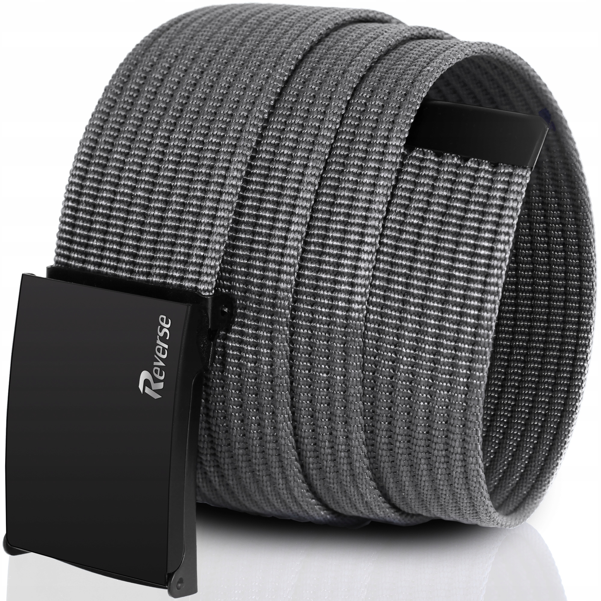 Curea barbati Reverse, parciana, 125 cm, gri