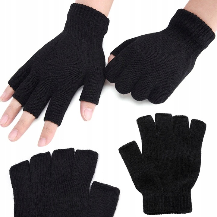 Manusi dama Reverse, fara degete, acril, calduroase, dimensiuni 22x10cm