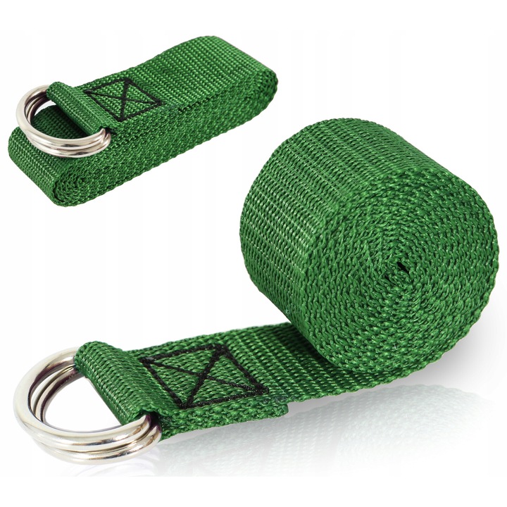 Jóga szíj, Reverse, 183cm, sötétzöld