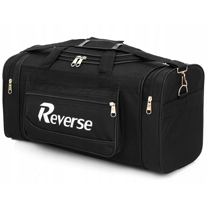 Sporttáska, Fordított, Cordura, 25 L, 50 x 25 x 20 cm, Fekete