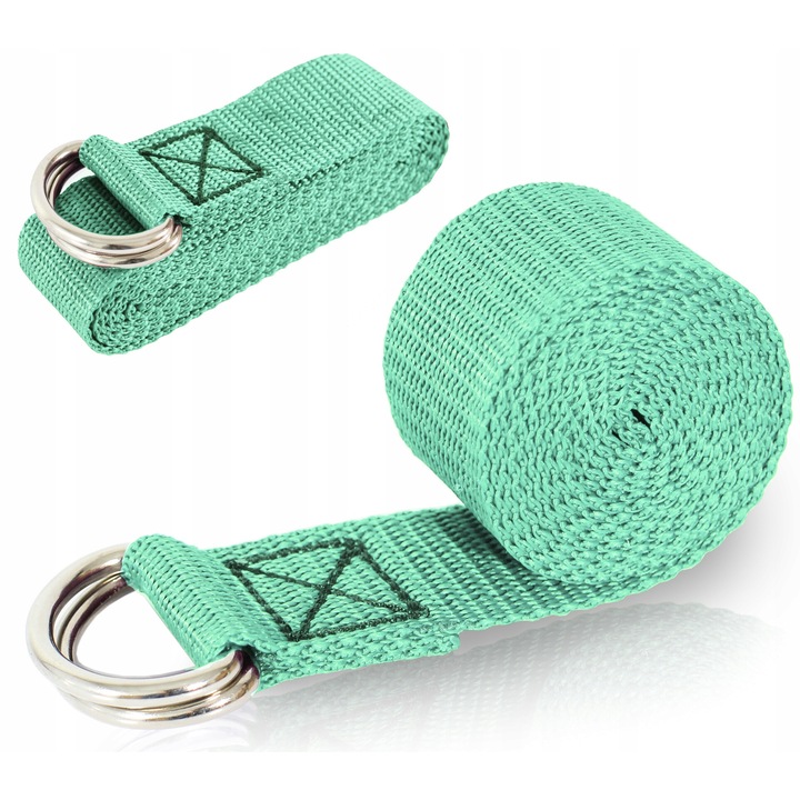 Jóga szíj, hátoldal, 183cm, menta színű