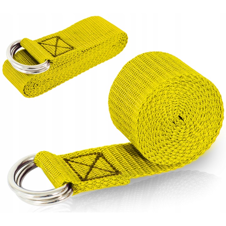 Jóga öv, Reverse, 183 cm, sárga