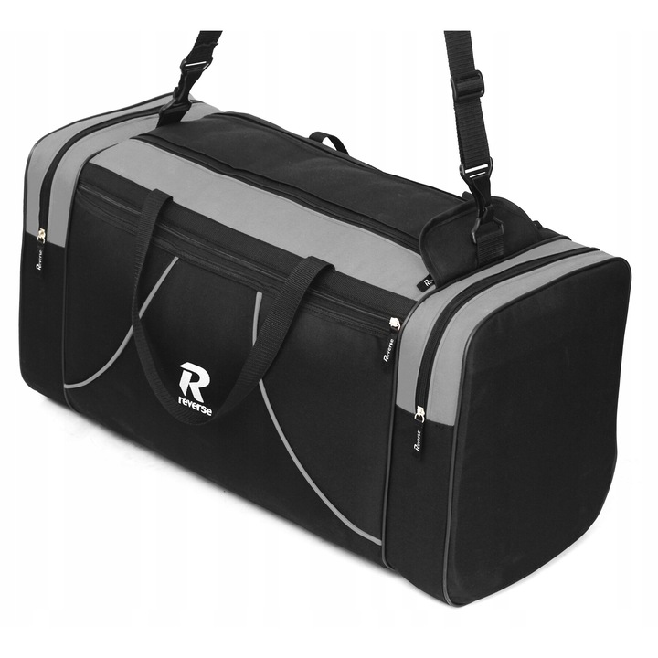 Geanta sportiva REVERSE, 140L, negru/gri, 35x85x45cm