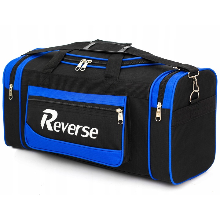 Спортна чанта за пътуване, Reverse, 70L, черно/синьо, 70x32x29см