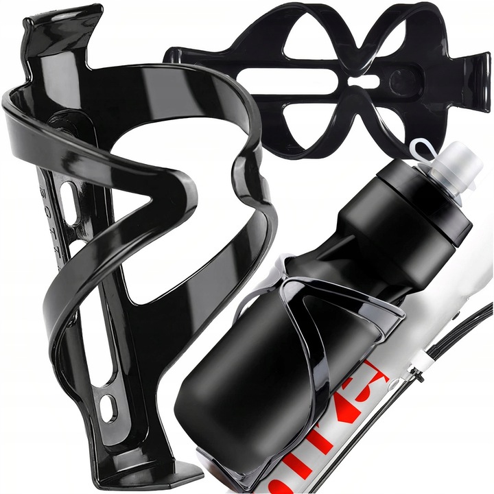 Поставка за бутилка за велосипед, черна, 14.3x3cm, универсална