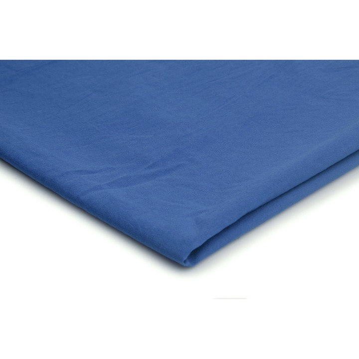 Tesatura, Bumbac creponat Albastru ultramarin, 100% Bumbac, 50cm x 152cm